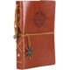thumbnail image 1 of Cuaderno diario con cubierta de cuero PU estilo retro vintage, libreta de notas con espiral náutica en blanco para uso diario, para escribir en viajes, papel Kraft, colgantes retro, 1 of 4