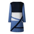 thumbnail image 5 of Pompotops Mode Casual Femmes O-Cou Manches Longues Positionnement Imprimé Robe de Poche, 5 of 5