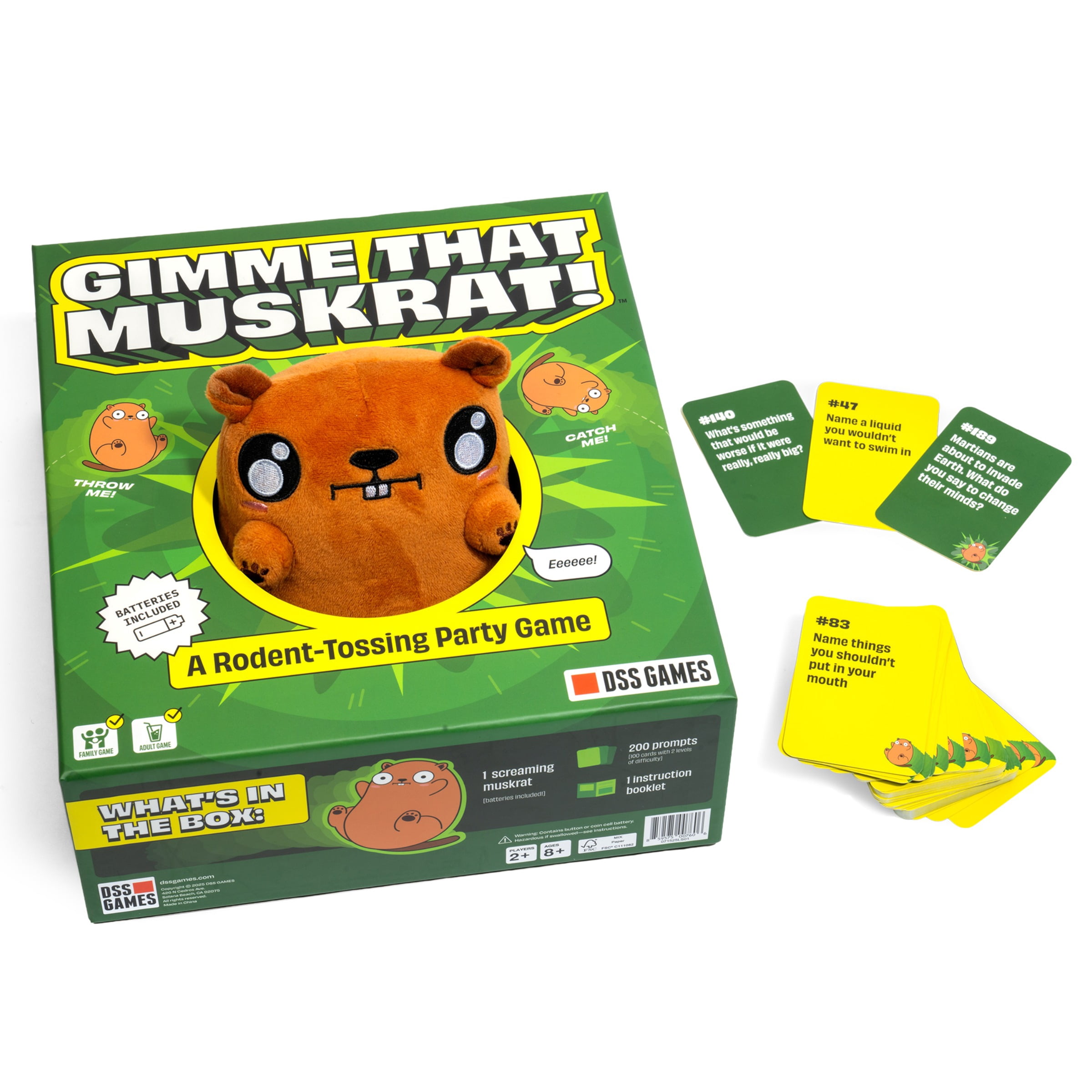 Gimme That Muskrat by DSS Games: Rodent Tossing Party Game, Fun for Adults & Kids