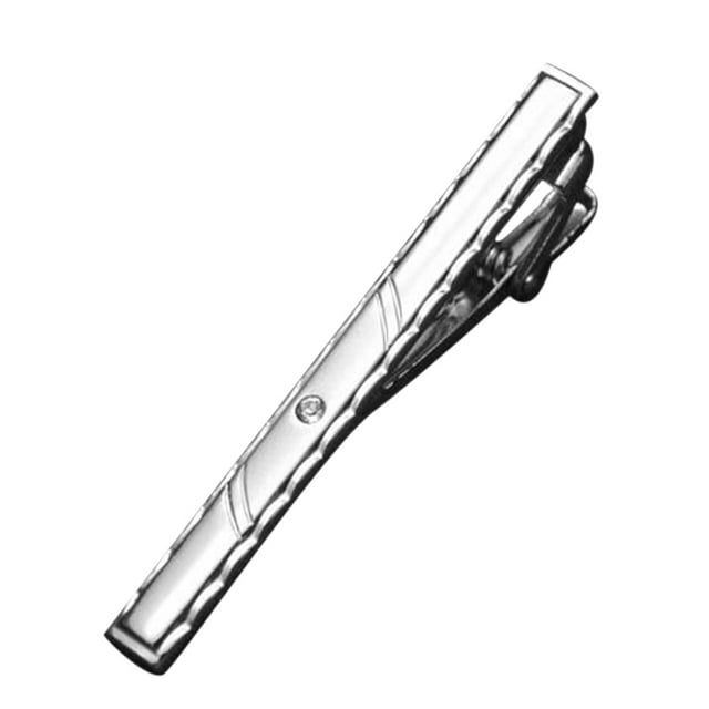 ZLight Cravate Simple en Métal Inoxydable pour Hommes, Pince à Cravate Argentée, Clip de Serrage, Broche No.07 1ensemble