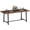 Rustic Brown, variant on HOMCOM Industrial Dining Table for 8 People, 70.9" Long Rectangular Kitchen Table with Large Tabletop and Steel Legs for Dining Room, Distressed Gray