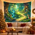 thumbnail image 3 of Floral Garden Forest with Winding Stone Pathway Recedes, Mystical Fantasy for Space Lovers, Galaxy Room Decor, Mother'S Day Gift, Tapestry Wall Hanging for Bedroom and Dorm, 3 of 7