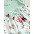 thumbnail image 6 of Bagilaanoe Newborn Baby Girl Rompers Dress Floral Print Sleeveless Bodysuit + Headband 3M 6M 12M 18M Infant Patchwork One Piece Jumpsuit, 6 of 9