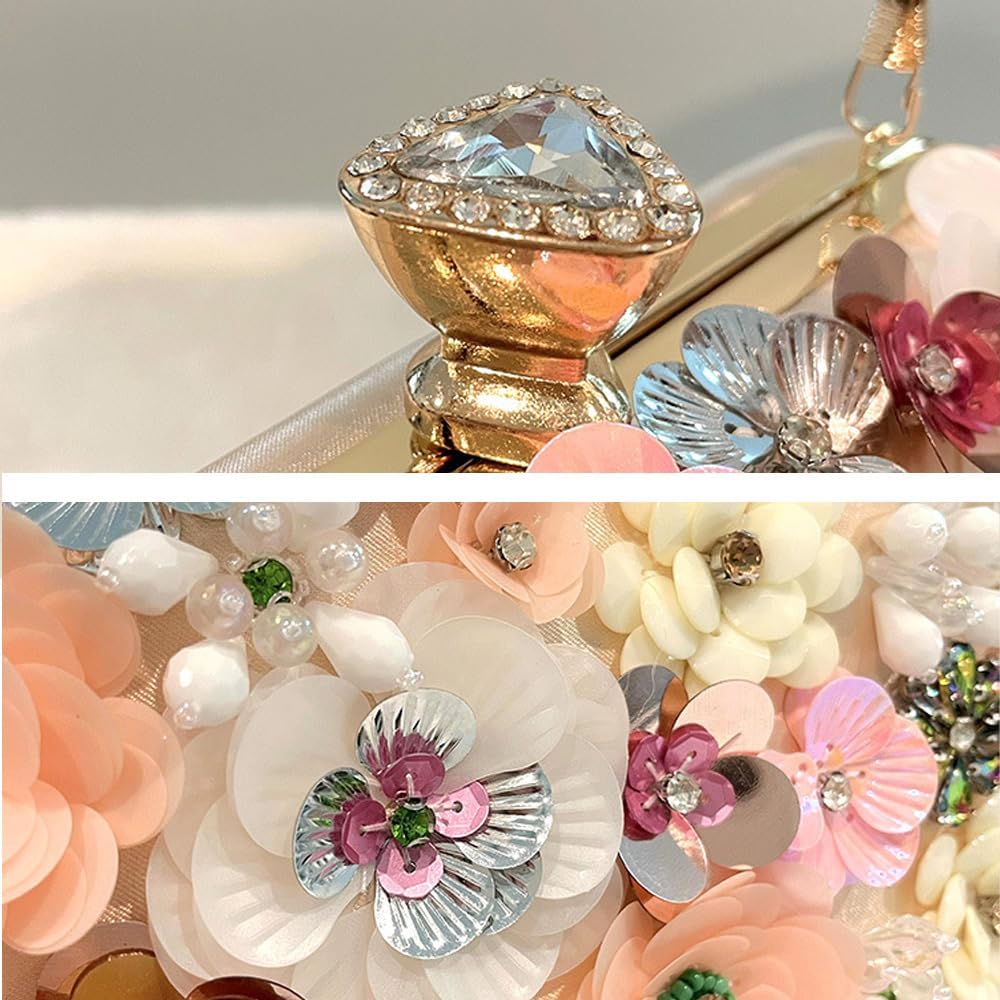 Euphrates Beaded Floral Evening Clutch Purse photo 4