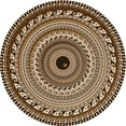 thumbnail image 1 of Ahgly Tapis Rond Lavable en Machine Intérieur Transitionnel Rouge Nuit, 6 Pieds Rond, 1 of 7