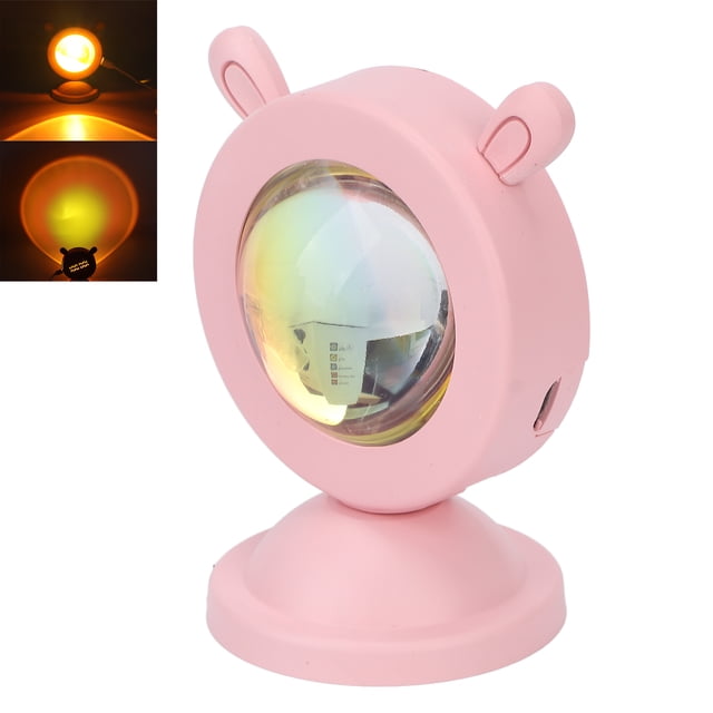 Proyector De Luz De Puesta De Sol, Regalo De Cumpleaños Decoración De Luz Nocturna De Puesta De Sol Precioso ABS Para Selfie Video Blog Para Dormitorio