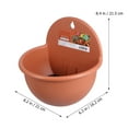 thumbnail image 6 of LOLIPPYY 1Pc Brown Plastic Hanging Flower Pot Basket for Wall Decor, Decorative Plant Holder for Home Indoor Outdoor Use, 6 of 6