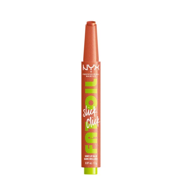 NYX PROFESSIONAL MAKEUP, Baume brillance Fat Oil Slick Click, Baume format bâton, Infusé d'huiles nourissantes, Fini haute brillance - Double Tap (Raspberry Pink)