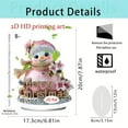 thumbnail image 3 of Acrylic Snowman Decor Modern Home Decoration Desktop Figurine Holiday Ornament Warm Ambient Light for Living Room Study Office Festive Season Decorations, 3 of 4