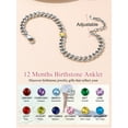 thumbnail image 6 of FOCALOOK May Birthstone Anklet for Women Cuban Link Ankle Bracelet Stainless Steel Dainty Foot Chain Emerald Gemstone Jewelry Mother's Day Gifts, 6 of 12