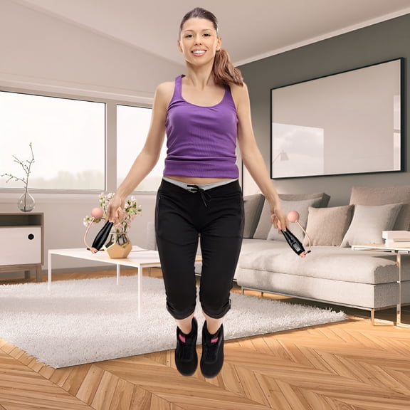 BESTSKY Cordless Counting Jump Ropes With Weighted Smart Screen Skipping Rope (Black)