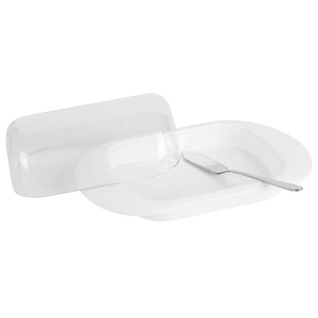 Plato para queso, borde redondo, plástico, utensilios de cocina, caja de plástico para mantequilla, verdadera excelencia