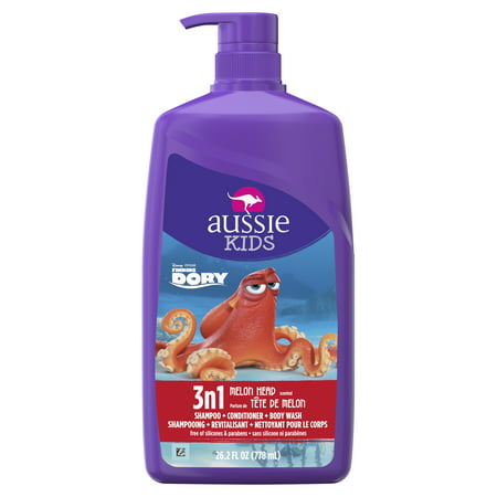 Aussie Kids Melon HEAD! 3n1 Shampoo + Conditioner + Body Wash, 26.2 fl (Best Shampoo And Conditioner For Kids)