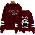 thumbnail image 4 of Sudadera con capucha de The Vampire Diaries para mujer y hombre, sudadera con capucha a rayas a la moda, sudadera informal de manga larga para exteriores, 4 of 4
