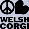 thumbnail image 2 of CafePress - FIN Peace Love Welsh Corgi - Cute Infant Baby Football Bodysuit, 2 of 3