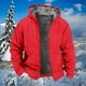 EGNMCR Jackets for Men Hommes Hiver Manches Longues Cardigan Poches Chaud en Peluche Veste à Capuche Manteau de Pull Polaire sur l'Autorisation – image 5 sur 5