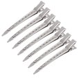 thumbnail image 1 of 10 pinzas para el pelo de pico de pato, pinza de pelo rizado de cocodrilo de Metal con clip para cortar agujeros, para peluquerías, 1 of 4