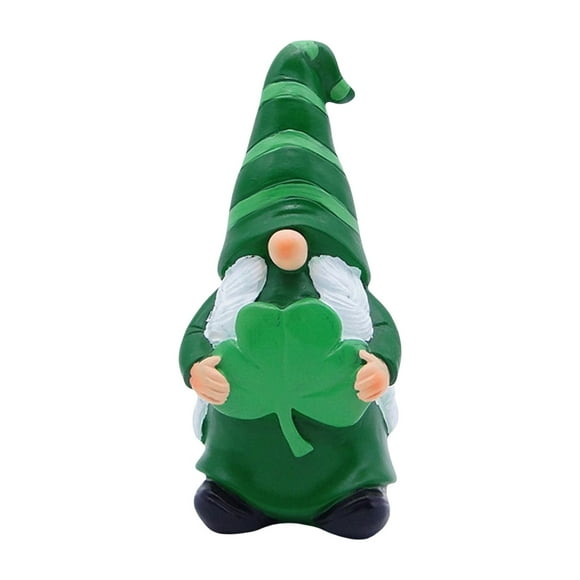 Riforla St Patricks Day Figurine 7 Inch Green Figurine Luck Green Figurine for Home Table Desktop Ornament B