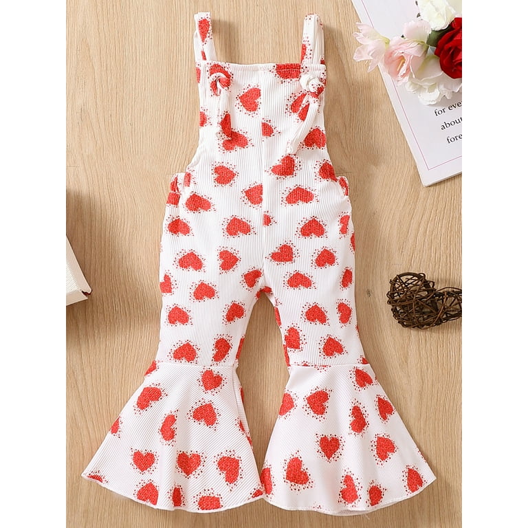 Love in Every Stitch: Daddys Valentine Flared Pants Toddler Set
