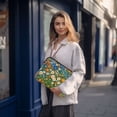 thumbnail image 6 of FORMRS 13"-13.3" Laptop Sleeve Protective Case Soft Carrying Quilted Computer Bag Cover, Orange Floral Garden, 6 of 7