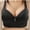 Black, variant on Woman's Casual Comfy Sleeping Bra Wireless Padded No Underwire Bralettes Lace Plunge Bras Lightweight Comfy No Rims Everyday Underwear
