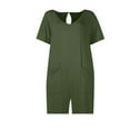 thumbnail image 4 of Utoimkio Women's Casual Summer Short Sleeve Rompers Loose Fit Short Jumpsuits Overalls Summer Outfits with Pockets, 4 of 7