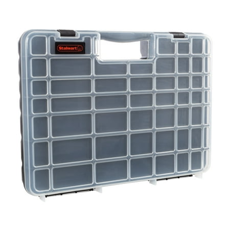 Storage Containers For Nuts And Bolts Portable Storage Case with Secure Locks and 55 Small Bin Compartments for Hardware, Screws, Bolts, Nuts, Nails, Beads, Jewelry and More by Stalwart ()