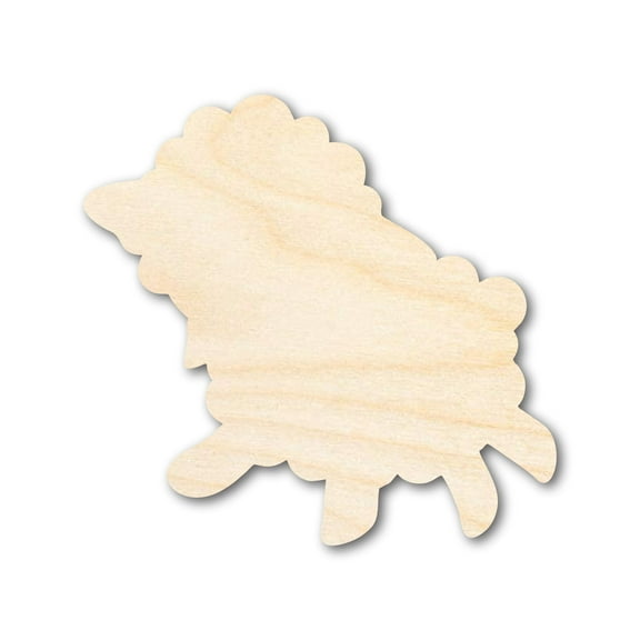 Unfinished Cute Lamb Shape 24" / 3/4"