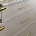 thumbnail image 6 of Goo-Ki 3.8''(96 mm) Hole Centers Luxurious & Sturdy Zinc Alloy Cabinet Handls,Polished Gold Cabinet Pulls for Kitchen,Drawer,Cupboard & Wardrobe,6 Pack, 6 of 7