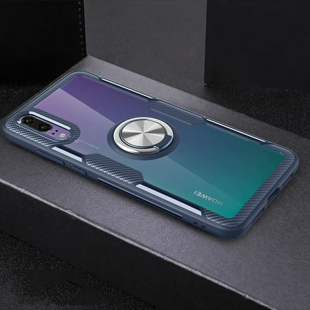 Scratchproof TPU + Acrylic Ring Bracket Protective Case For Huawei P20