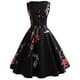 thumbnail image 4 of Summer Womens Dresses 2022 Casual Floral Retro Vintage 50s 60s Robe Rockabilly Swing Pinup Vestidos Valentines Day Party Dress, 4 of 4