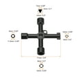 thumbnail image 2 of Llave de utilidad de 4 vías Uxcell, llave multifuncional en forma de triángulo y cuadrado para abrir armarios eléctricos de válvulas en color negro, 2 of 6