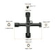 thumbnail image 2 of Llave de utilidad de 4 vías Uxcell, llave multifuncional en forma de triángulo y cuadrado para abrir armarios eléctricos de válvulas en color negro, 2 of 6