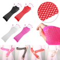 thumbnail image 4 of Fashion Punk Goth Ladies Disco Costume Sexy Fishnet Gloves Mittens Hollow Out Fingerless BLACK, 4 of 8