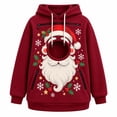 thumbnail image 6 of Christmas Pet Pouch Hoodie Women Men Long Sleeve Festive Graphic Loose Casual Pullover Sweatshirt Dog Cat Carrier Hoodie, 6 of 6