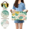thumbnail image 5 of Yayeee Foldable Storage Basket for Shelves with Handles Waterproof Cloth Bins, Floral Wave, 5 of 7