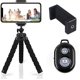 thumbnail image 2 of 1 trípode para teléfono, trípode portátil y flexible con control remoto inalámbrico y clip, soporte para trípode para teléfono celular para grabación de video, kit de selfie con trípode de esponja,, 2 of 5