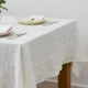 thumbnail image 2 of Mantel de lino 100% puro para el hogar, cubierta de mesa de lino Natural rectangular clásica para comedor, fiesta, vacaciones, decoración de cocina, 2 of 5