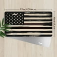 thumbnail image 2 of License Plate, Distressed Thin Red Line Flag Decorative Front,Personalized Stainless Steel License Plate Cover For Men Women,12.2" X 6.2", 2 of 6