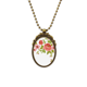 thumbnail image 1 of Patron de flores plantas rosas rojas Collar Colgante Vintage de bronce antiguo de joyeria de lujo de regalo Unbranded M, 1 of 3