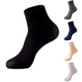thumbnail image 1 of Trayknick 10Pairs Women Men Disposable Solid Color Thick Silk Socks for Ice Rink Foot Bath Skin, 1 of 11
