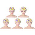 thumbnail image 1 of Gorro de baño con flores en 3D, transpirable, para deportes acuáticos, para mujer (diseño y color), 1 of 4
