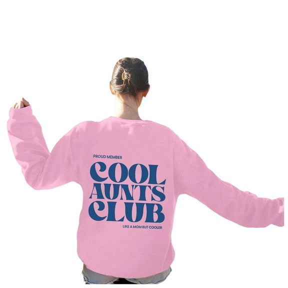 Women's Hoodless Sweatshirt Women Fashion Print Crewneck Loose Casual Long Sleeve Pullover Tops