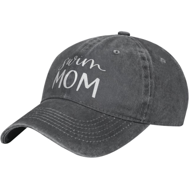 Swim Mom Baseball Cap Adult Unisex Classic Adjustable Baseball Cap Black