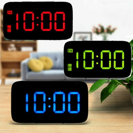 Home LED Digital Alarm Clock - Outlet Powered, Simple Operation, Large Night Light, Alarm, Snooze, Big Digit Display, (Best Deal On Big Green Egg)