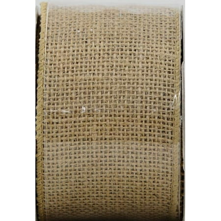 Mainstays 2.5"X15' Wired Natural Fine Weave Burlap Ribbon , 1 Each