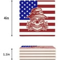 thumbnail image 3 of FMSHPON Independence Day American Flag Set of 6 Coaster for Drinks, Absorbent Ceramic Stone Coasters Cup Mat with Cork Base for Home Kitchen Room Coffee Table Bar Decor, 3 of 4