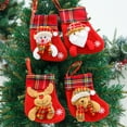thumbnail image 2 of 12 Pack Christmas Stockings,6.3" Christmas Holiday Stockings with Snowman Santa Reindeer Bear Christmas Stockings Set Gift, 2 of 7