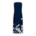 thumbnail image 4 of Enjoytime Summer Sundresses For Women 2025 Sleeveless Boho Floral Printed Sun Dress Beach Playwear Flowy Casual Loose Tank Tshirt Dress With Pockets Summer Holiday Clothing, 4 of 5