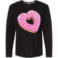 thumbnail image 3 of Inktastic Heart Shaped Donut with Pink Icing and Sprinkles Long Sleeve T-Shirt, 3 of 5